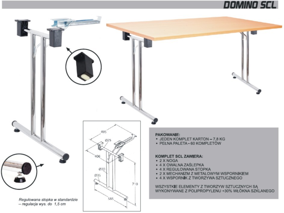 stelaż składany stołu SCL